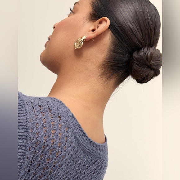 Penningtons Sleeveless Crochet Cotton Sweater Tank with Ribbed Bands Blue 4X NWT - Picture 5 of 16